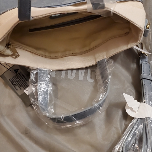 Anthropologie/Street Level Shauni Colorblocked blue tote - Picture 7 of 9